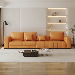 Modern Minimalist Leather <b>Sofa</b> L-Shaped Sectional Living Room Furniture Upholstered <b>Foam</b> Filled Design For Home Use - Product Image 2