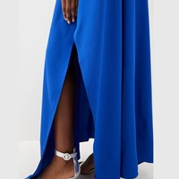 Robe ample islamique boutonnée avec fente latérale en crêpe pour femme, vêtement traditionnel musulman