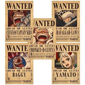 Nouvelle loi voulait une pièce affiches Luffy Frank Sanji Nami rétro papier Kraft Anime <span class=keywords><strong>affiche</strong></span> personnalisée - Product Image 2