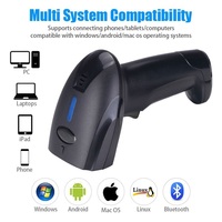 Pistola de escaneo de mano de código de barras 1D 2D Lector de código de barras industrial Escáner de código QR USB COM Alta velocidad 500 Escaneos/s para logística