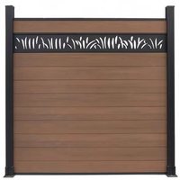 Nouvelle conception de clôtures extérieures imperméables pour le marché européen, clôtures de jardin faciles à installer, poteaux de clôture en WPC, aspect bois