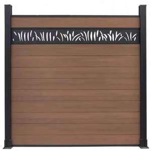 การออกแบบใหม่รั้วกลางแจ้งกันน้ําตลาดยุโรปสวนติดตั้งง่าย WPC รั้วโพสต์ไม้ - Product Image 6