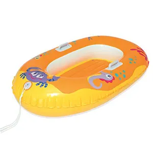 Fabriek Op Maat Gemaakte Gelukkige Schaaldieren Junior Opblaasbare Zwembadboot Draagbare Baby Zwemboot