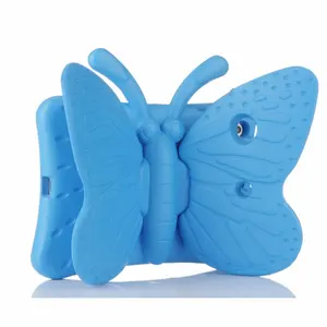 Universal kids safety butterfly 3D bumper EVA foam cover for iPad Mini 1 2 3 4 5 foldable stand smart lightweight tablet case