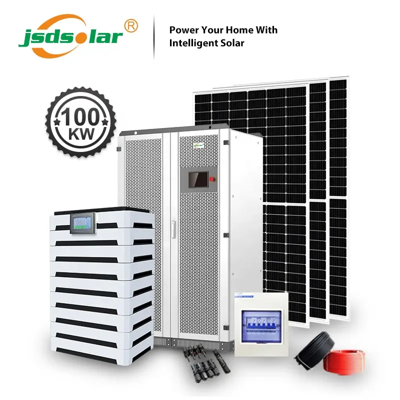 30KW 50KW 100KW 150KW الهجين نظام الطاقة الشمسية 30 50 100 150 KW ليثيوم بطارية للمدرسة مصنع