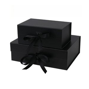 Wholesale Gift Packaging <b>Box</b> White Large Rectangle Flip Rigid Universal Folding <b>Magnetic</b> <b>Box</b> with Ribbon - Product Image 5