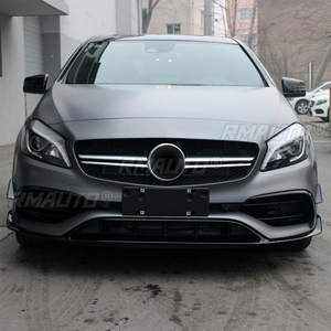 Front Bumper Lip Spoiler Diffuser <b>Splitters</b> Body Kit Aprons Cover Guard Trim for Mercedes-Benz A-Class W176 A45 AMG 2016-2018 - Product Image 3