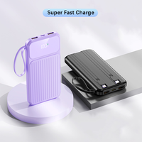 Batterie externe ultra-rapide 22,5 W avec affichage LED, 10000 mAh, portable et ultra-mince, vente en gros usine