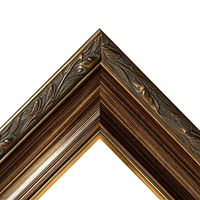 Cadre photo de luxe en bois de pin rouge doré 8047, moulure de 3 m, cadre en bois sculpté baroque pour la décoration d'hôtel