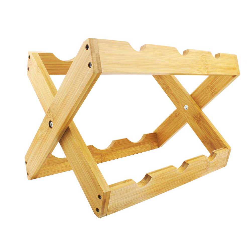 Домашний декор, столешница Weinregal, 6 бутылок, компактный держатель, складной дисплей, Бамбуковая Винная стойка