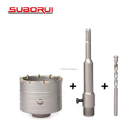 Foret à percussion SDS Plus SUBORUI de qualité industrielle avec plaquettes en carbure TCT pour béton et maçonnerie, scie cloche pour murs en béton et briques