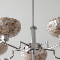 Lampe suspendue en forme de coquillage coloré A93-5, luminaire de plafond à 5 abat-jour pour salon