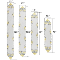 Wowownice — ensemble de chemin de table, décorations d'été, textile polyester sublimation, citron jaune, ornements de luxe