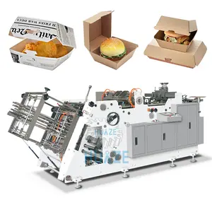 Tam otomatik 3D çin Hamburger kutusu karton şekillendirme makinesi