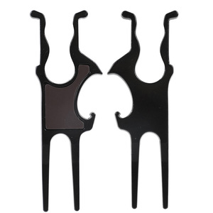 Magnetic Cigar Rack Divot Tool Metal Multifunctional Golf Course Bottle Opener Black Zinc Aluminum Universal - Product Image 5