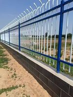 Clôture en fer forgé galvanisé sur mesure de qualité supérieure, palissade décorative de jardin, barreaux pressés, pointe de lance en acier métallique