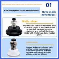 Raccords pour ventouses et accessoires pour bras robotiques PBK-06/08/10/15/20/25/30/35/40/50N/S en caoutchouc silicone-nitrile