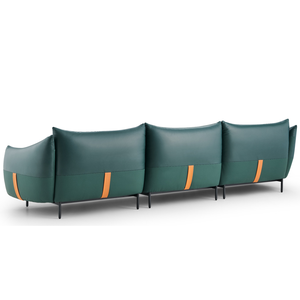 Sofá Moderno <span class=keywords><strong>para</strong></span> Sala de Estar con Tapicería de Cuero y Tela, con Relleno de Esponja - Product Image 6