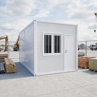 Maison conteneur modulaire pliable sur mesure, cabine préfabriquée en panneaux sandwich d'acier pour usage résidentiel, bureaux, chantiers et camps