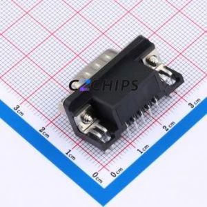 X0309WT7B2 D-Sub/VGA Connector Bent Lead Through Hole Connector Standard D-Sub Male 9P Right Angle Insert - Product Image 2