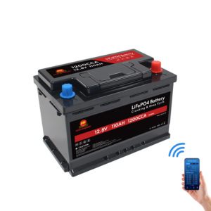 แบตเตอรี่สตาร์ท 12V 100Ah 110Ah แบบสองระบบ LiFePO4 สำหรับเรือ  แรงดันสตาร์ท CCA 1200 มาตรฐานกันน้ำ IP67 - Product Image 1