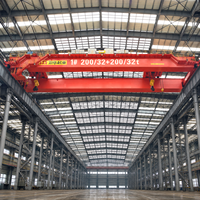 Pont roulant à double poutre électrique d'usine, 20, 30, 50 tonnes, avec moteur à engrenages pour déplacement