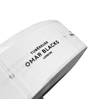 Label Botol Parfum Tekstur Linen Logo Foil Emas Desain Pribadi Stiker Label Gulungan Foil Emas untuk Parfum