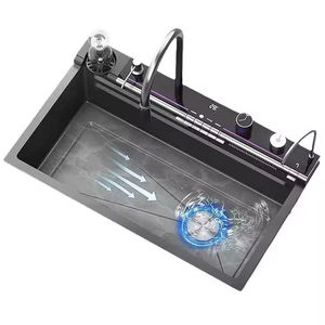 Fregadero Rectangular Multifuncional de Acero Inoxidable 304, Fabricado a Máquina, con Siete Llaves, Montaje Inferior, Moderno, de una Sola Tina, con Superficie Nano - Product Image 6