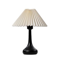 Lampe de table LED vintage nordique du milieu du siècle, alimentée par USB, design plissé, pour chevet, chambre d'étudiant, éclairage d'ambiance, petite veilleuse