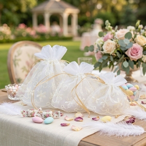 Sachets en gaze pour échantillons cosmétiques, garniture en <span class=keywords><strong>dentelle</strong></span>, fleurs séchées, savon d'armoise pour aromathérapie, sachets de bonbons de mariage - Product Image 3