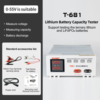 Sunkko T-681 0-55V testeur de capacité de batterie au Lithium 18650 testeur de tension de batterie liion lifepo4 testeur de décharge