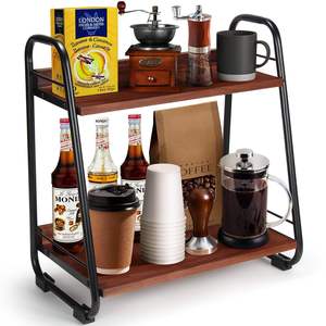 <span class=keywords><strong>Étagère</strong></span> de comptoir peu encombrante à <span class=keywords><strong>2</strong></span> <span class=keywords><strong>niveaux</strong></span> pour cuisine, bar à café, garde-manger, table à manger, support d'organisation - Product Image 5