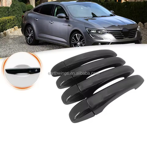Pour <span class=keywords><strong>Renault</strong></span> <span class=keywords><strong>Talisman</strong></span> 2015 ~ 2020 2016 2017 <span class=keywords><strong>2018</strong></span> 2019 Samsung SM6 brillant noir Auto poignée de porte couverture voiture pièces extérieures autocollants - Product Image 1