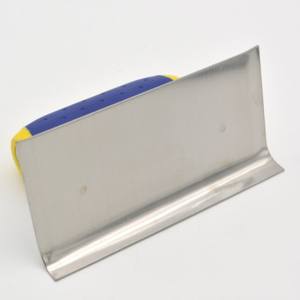 Truelle de coupe de ciment en acier inoxydable avec TPR et poignée en plastique Outil à main pour plâtrer le rabotage de bordure de béton - Product Image 4