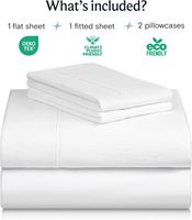 4-Piece 600TC 100% Cotton Cooling-Free Plant Customizable Bed Sheet Set Deep Pockets Includes Fitted Sheet Flat Sheet 2