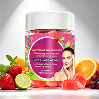 Gummies blanchissantes naturelles végétaliennes à marque privée, à base de plantes, avec glutathion, collagène, vitamines C, E, B12 pour le soutien immunitaire et l'énergie
