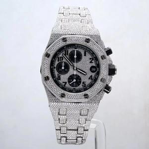 Reloj de Acero Inoxidable con Diamantes VVS de Primera Calidad, con Indicador de Fecha, para Fiestas y Bodas, Disponible al Mejor Precio - Product Image 5