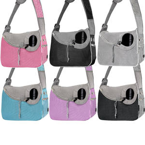 Échantillon gratuit Nouveauté Porte-bébé pour animaux de compagnie en polyester réversible à porter à l'avant réglable avec poche pour téléphone Maille respirante Cordon de serrage - Product Image 4