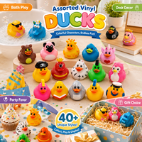 Lot de jouets canards en caoutchouc en gros, assortiment de canards jaunes, canards jeep, jouets flottants pour bain et piscine, décorations pour fêtes aquatiques