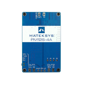 Module d'alimentation Matek PM12S-4A, double BEC <span class=keywords><strong>9</strong></span>-55V 4A 5A, crête 5V/6V/7.2V/12V sélectionnable, contrôle PWM, 50x32x7mm 18g pour drone FPV - Product Image 2