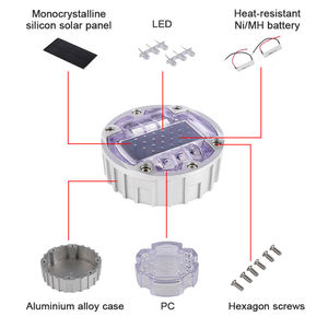 Алюминиевый мигающий светодиодный дорожный маркер на солнечной энергии IL300, дорожный маркер «кошачий глаз», приподнятый дорожный габаритный фонарь для подъездной дорожки - Product Image 3
