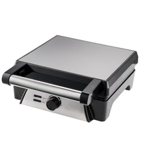 Gaufrier électrique 4 tranches antiadhésif avec contrôle de la température en aluminium 2000W pour usage domestique