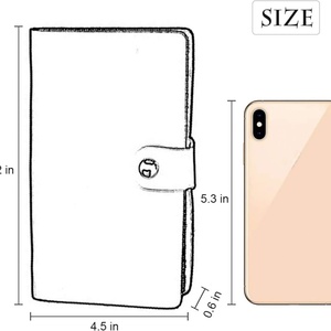 Boshiho 90 Count Name Case <b>ID</b> Card <b>Holder</b> PU Leather Business Card Book Trading Cards Durable Faux Leather Material Zipper - Product Image 5