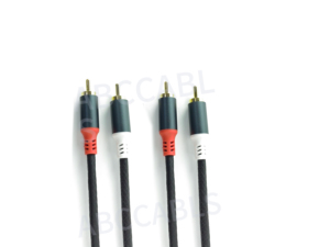 ABCCABLS - Cable de Audio RCA Macho a RCA Macho de 2 Piezas, Conector Chapado en Oro, Cable de Interconexión Estéreo AV de PVC para Altavoces de Cine en Casa, MP3 - Product Image 4