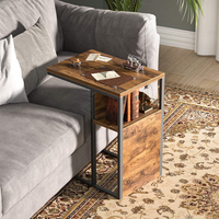 Tables d'appoint en marbre dorées en forme de C modernes et luxueuses avec chargeur sans fil USB pour salon et chambre à coucher