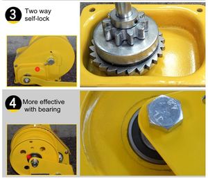 <span class=keywords><strong>Treuil</strong></span> manuel à cabestan de 2600 lb, 1200 lb, 1800 lb, 4500 lb, <span class=keywords><strong>treuil</strong></span> manuel jaune avec ISO9001 et <span class=keywords><strong>prix</strong></span> d'usine - Product Image 6