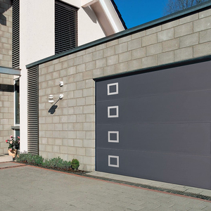 Portes <span class=keywords><strong>de</strong></span> <span class=keywords><strong>garage</strong></span> sectionnelles modernes américaines en acier galvanisé, isolées, 9x8, avec panneau en verre coulissant, <span class=keywords><strong>prix</strong></span> 2022 - Product Image 2