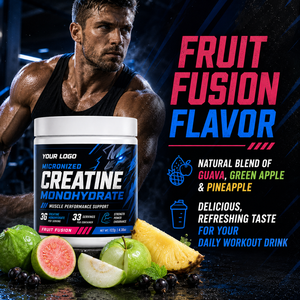 Aumenta la fuerza muscular, mejora la potencia explosiva, reduce la fatiga post-entrenamiento, creatina micronizada con sabor a frutas para adultos - Product Image 4