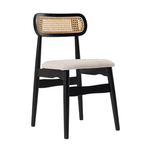 Silla de comedor de madera maciza Natural de ratán, silla de oficina de madera maciza para mesa de comedor, madera de alta rentabilidad - Product Image 2