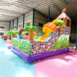 Château gonflable commercial en PVC sur le thème de la jungle tropicale, pour enfants, capacité 500 kg, installation facile, 10-15 personnes - Product Image 4